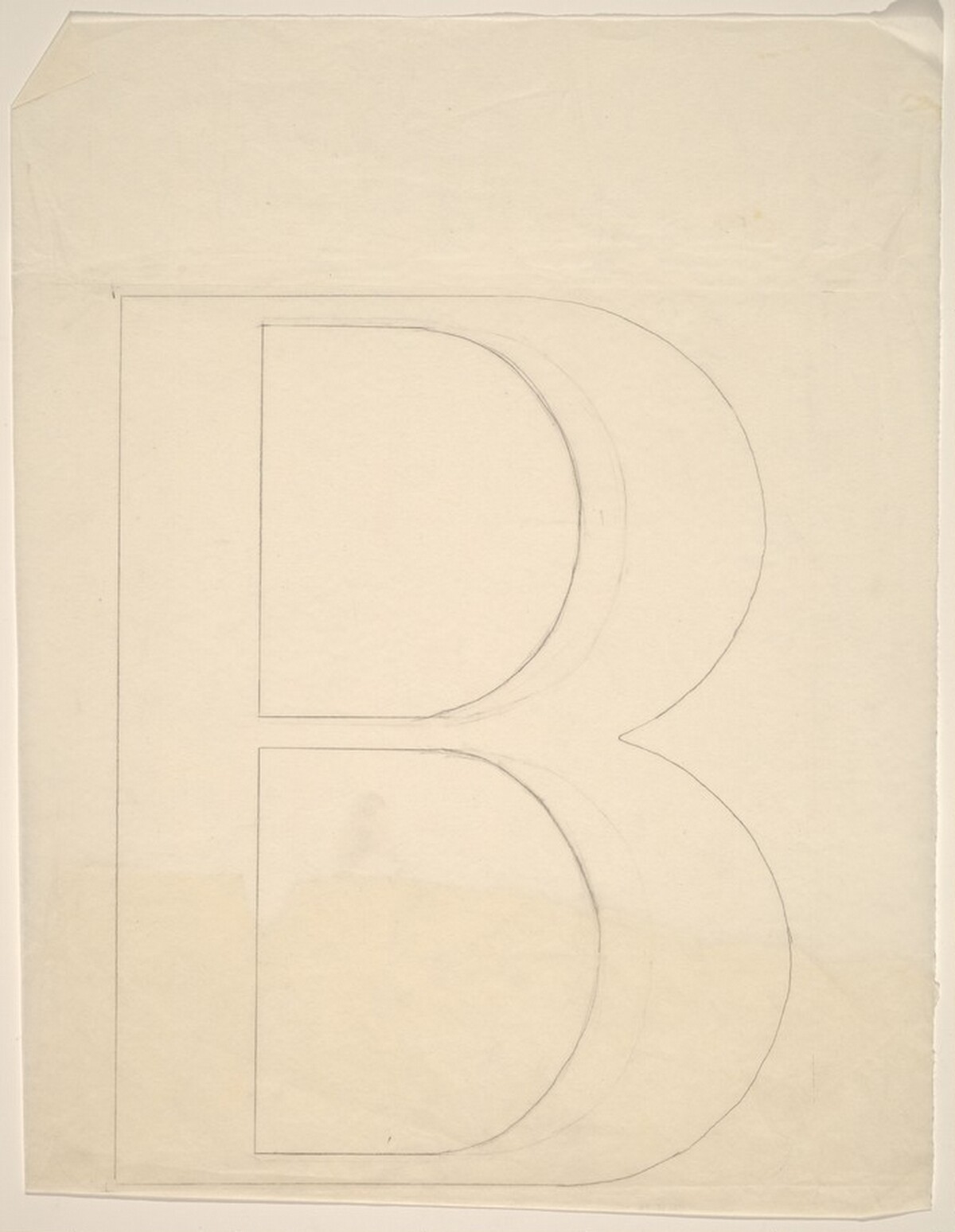 Sketch for "Building - Blocks for a Doorway" (B) by Vito Acconci