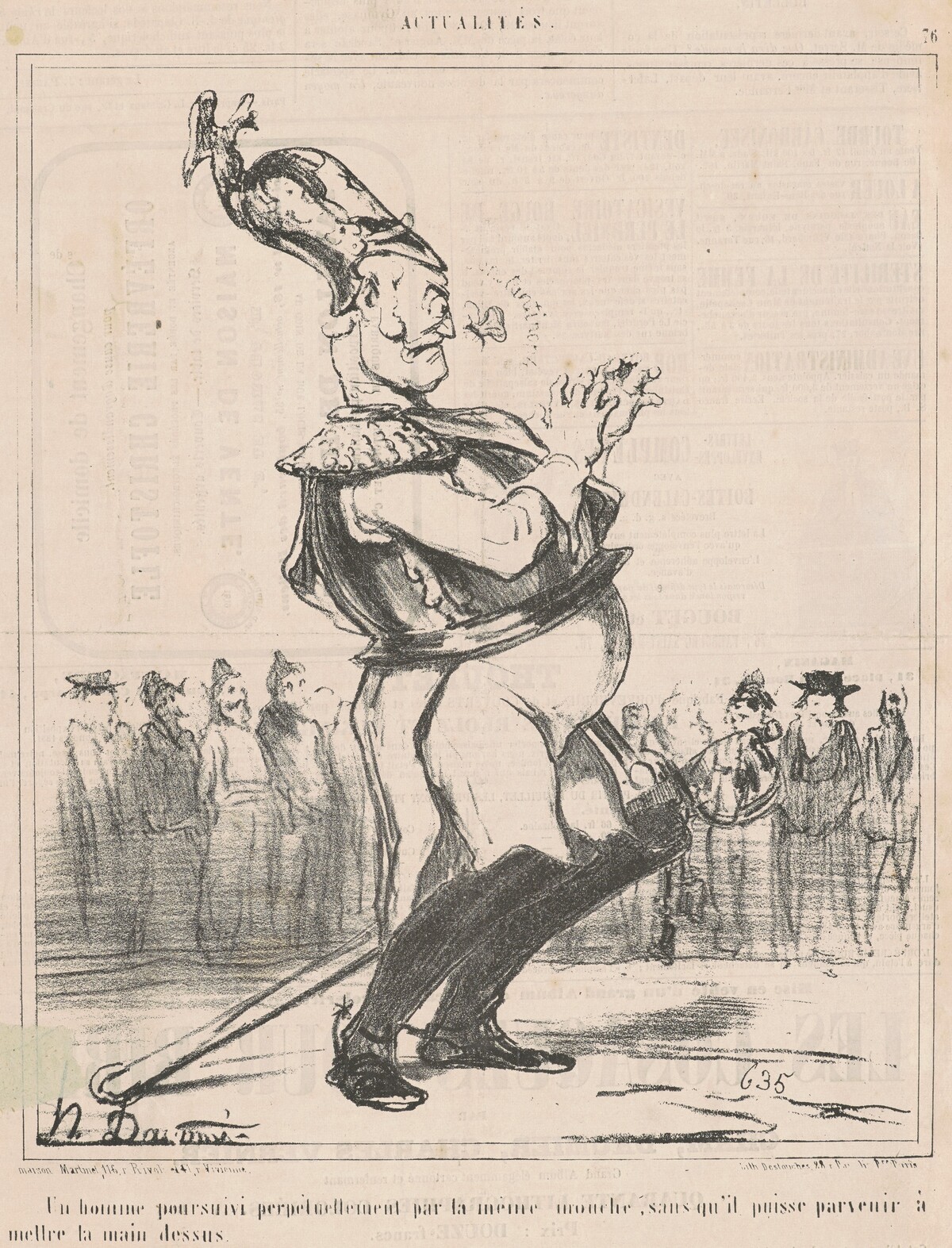 Un homme poursuivi ... by Honoré Daumier