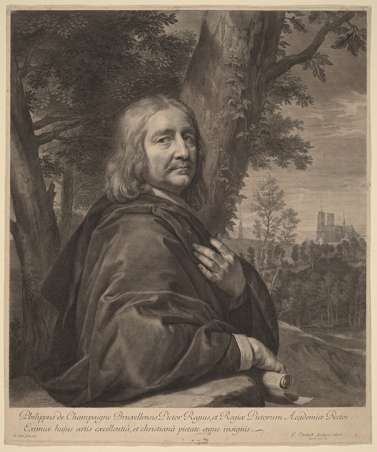 Philippe de Champaigne by Gerard Edelinck after Philippe de Champaigne