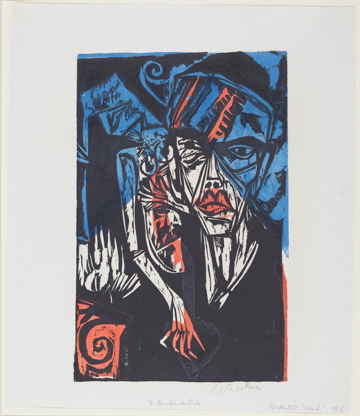 Peter Schlemihls wundersame Geschichte: Kämpfe. Qualen der Liebe (Peter Schlemihl's Wondrous Story: Battles. The Agonies of Love) by Ernst Ludwig Kirchner