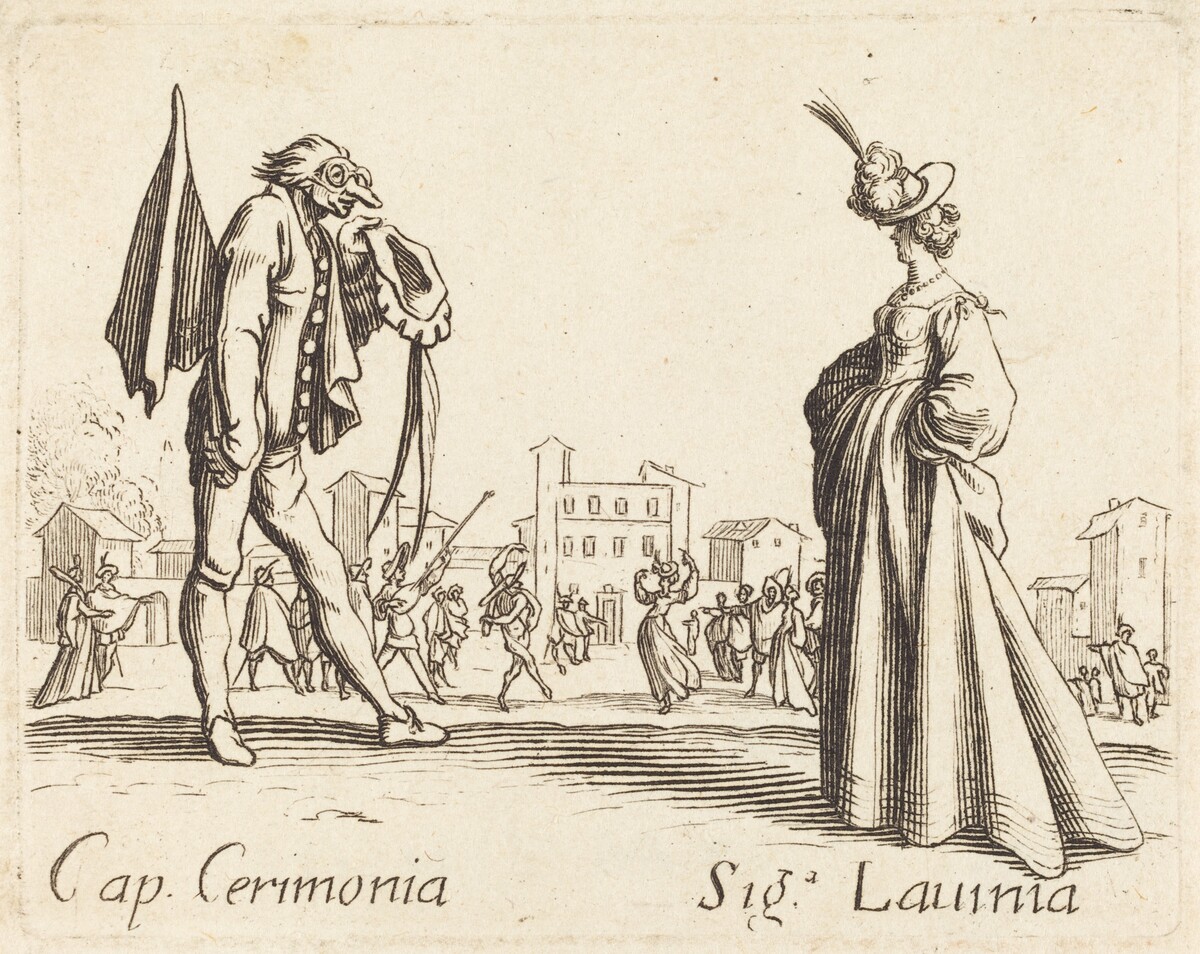 Cap. Cerimonia and Siga. Lavinia by after Jacques Callot