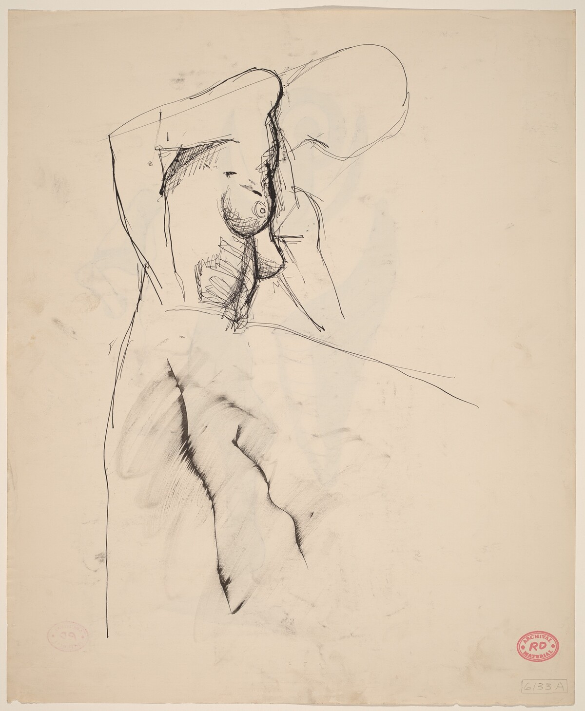 Untitled [study of a female torso] [recto] by Richard Diebenkorn