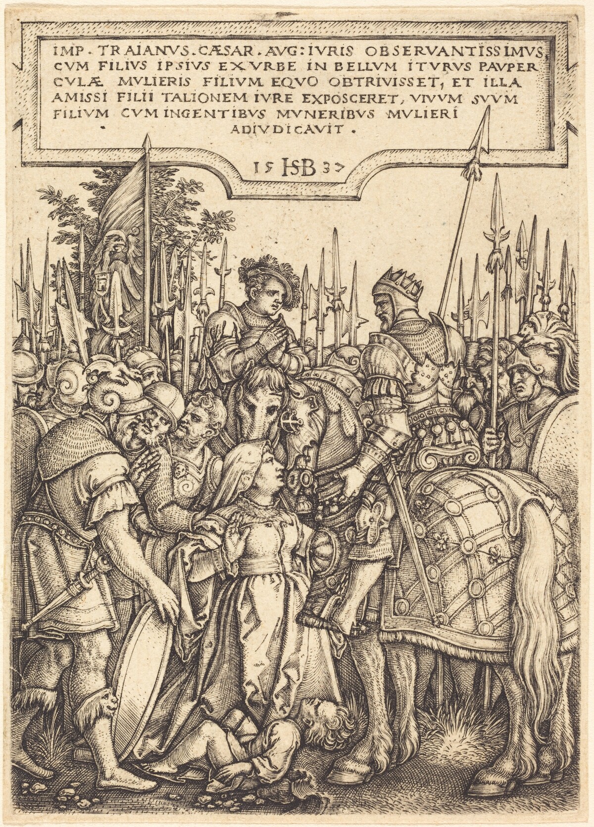The Justice of Trajan by Sebald Beham