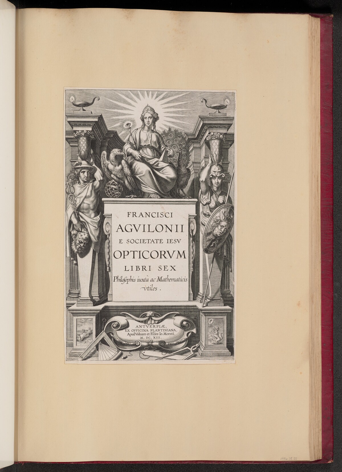 Title Page for François d'Aguilon's "Opticorum Libri Sex" by Theodor Galle after Sir Peter Paul Rubens