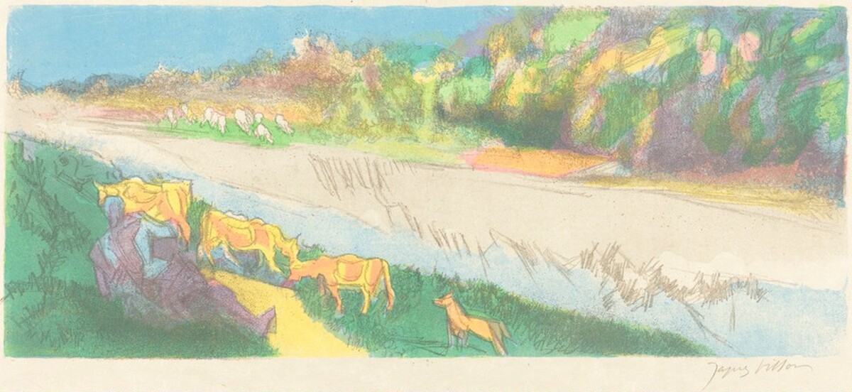 Second Bucolic: The Property of Virgil on the Banks of the Mincio by Jacques Villon