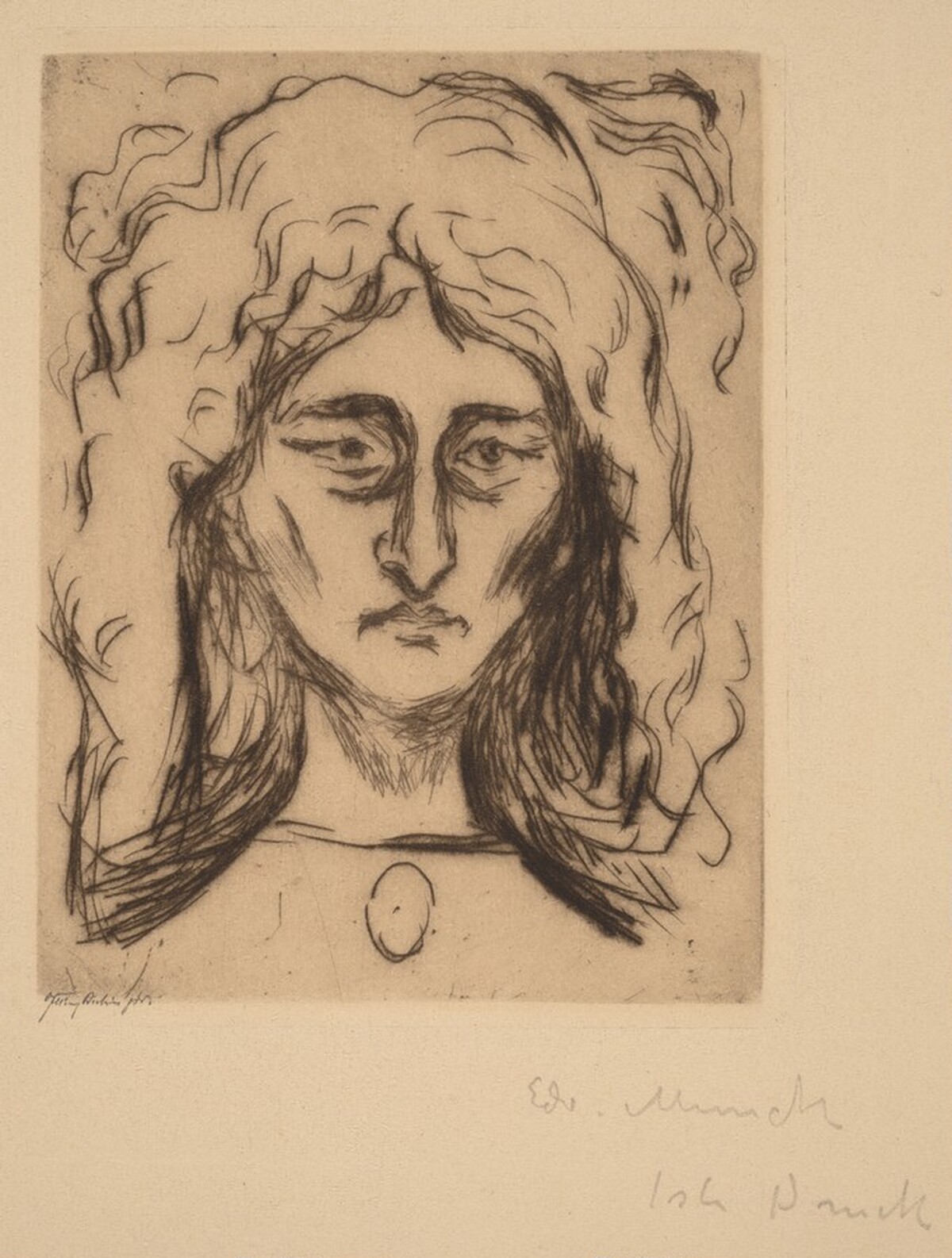 Head of a Woman (Frauenkopf) by Edvard Munch