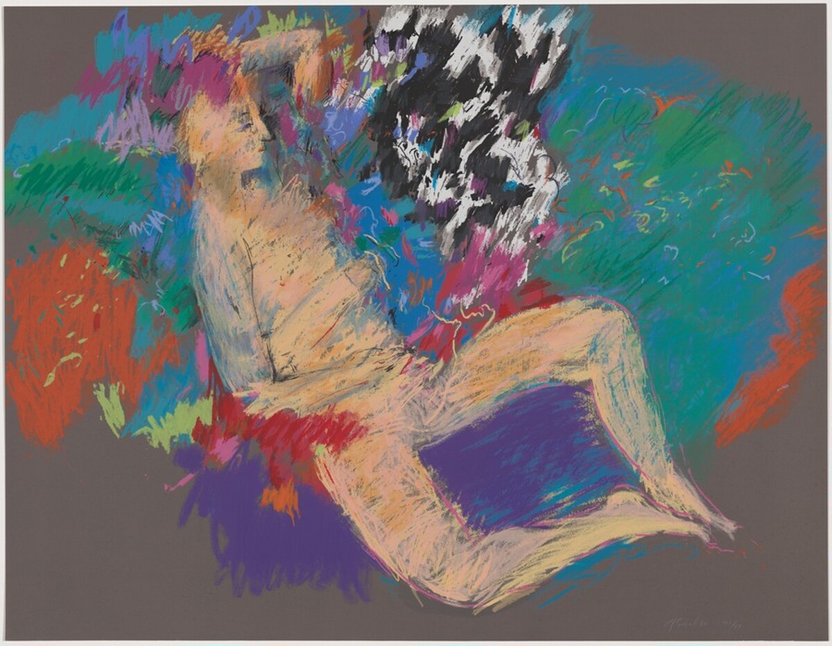 Yellow Nude Reclining by George Segal