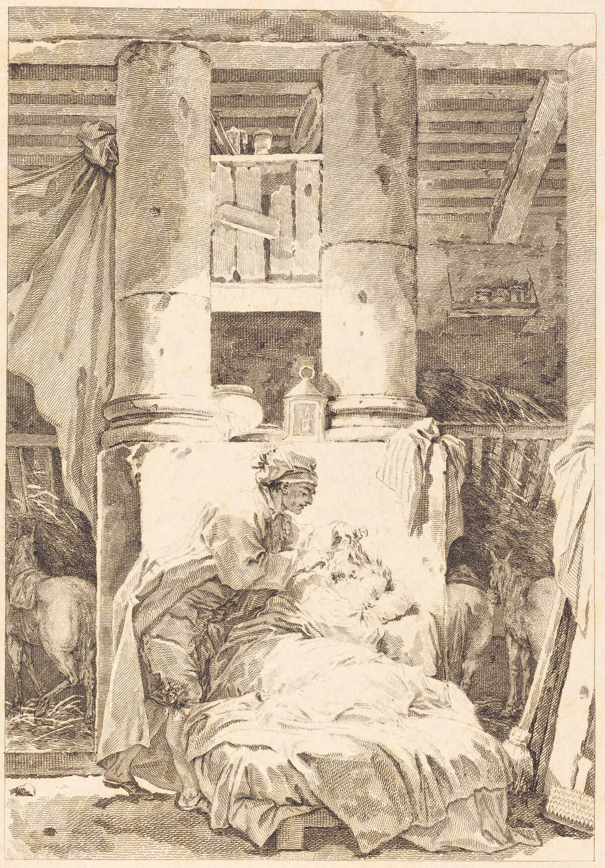 Le muletier by after Jean-Honoré Fragonard