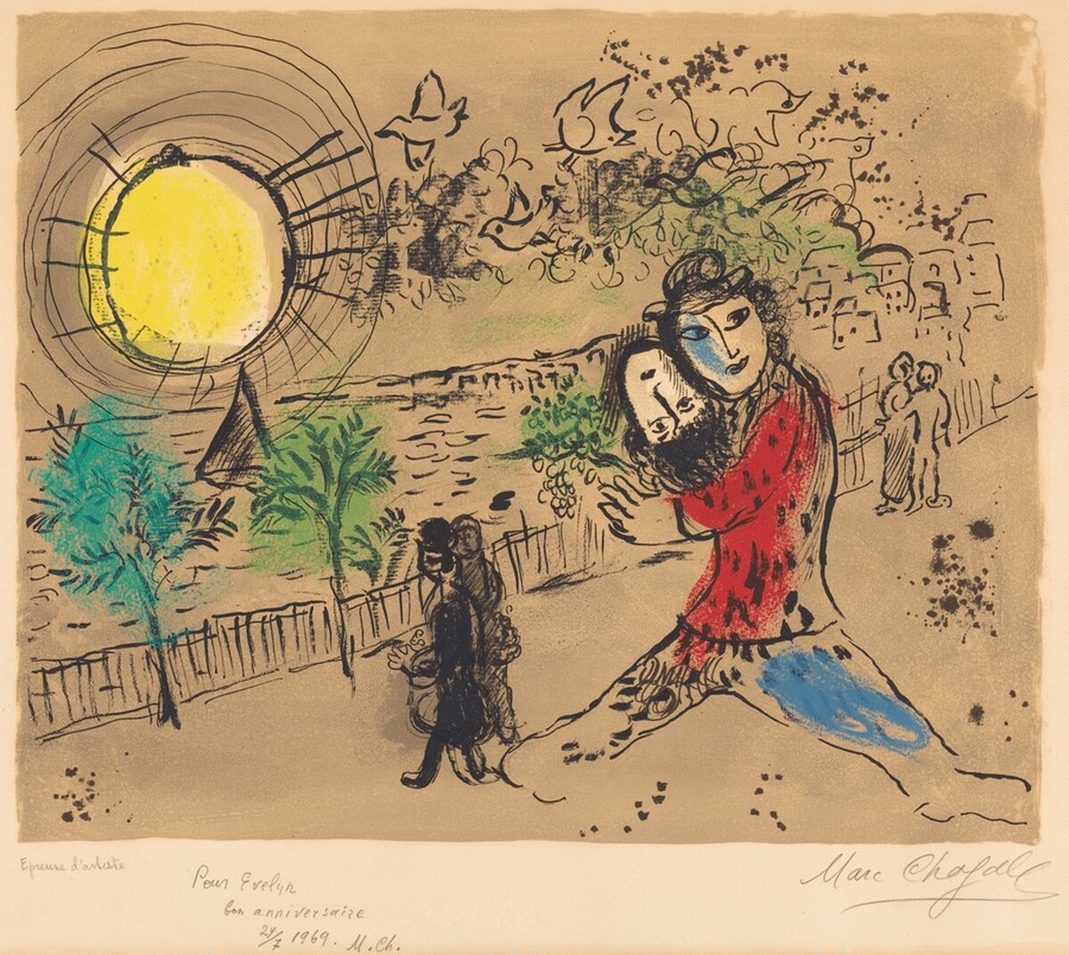 The Yellow Sun by Marc Chagall