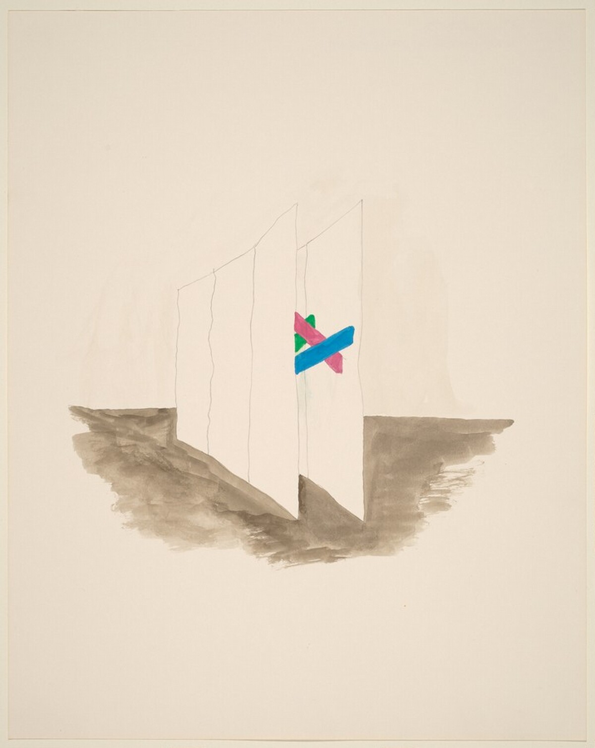 2nd Rendering for Yale Piece by Richard Tuttle