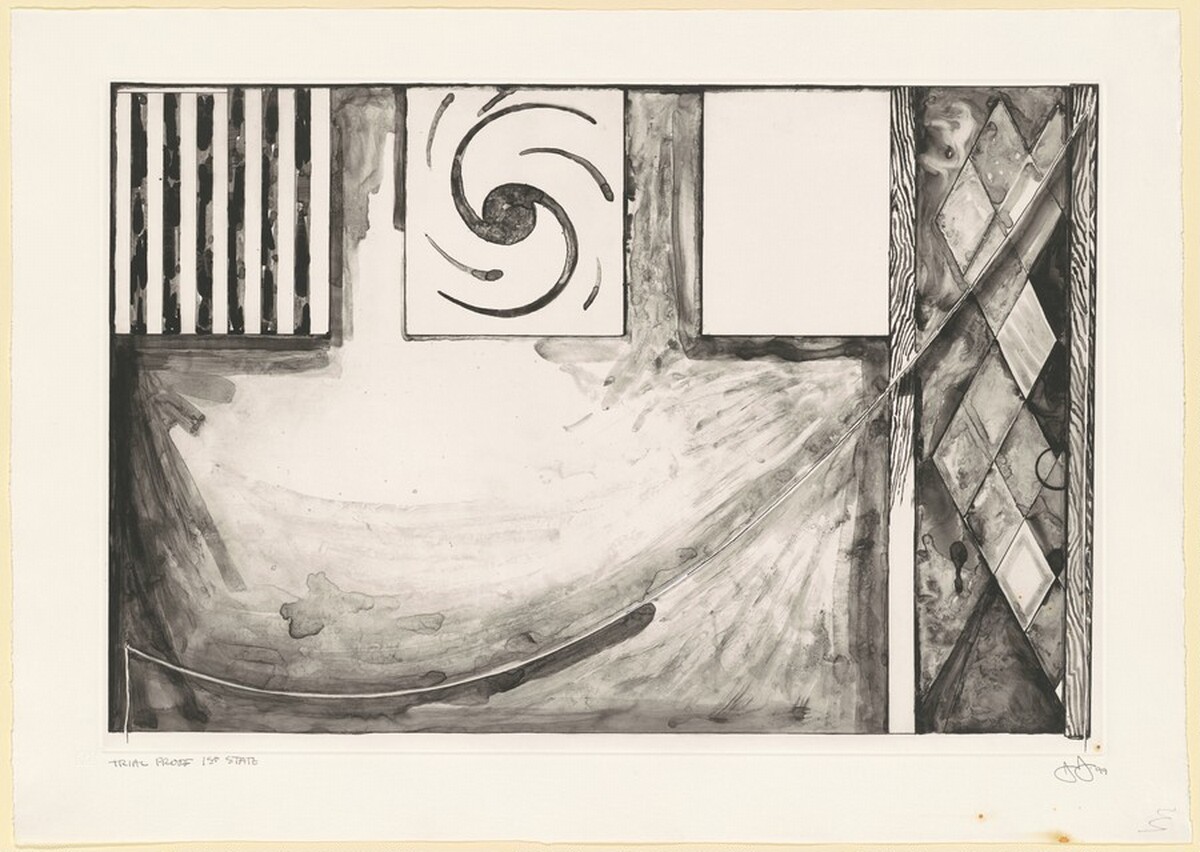 Untitled (Embassies) [trial proof of 1st state] by Jasper Johns