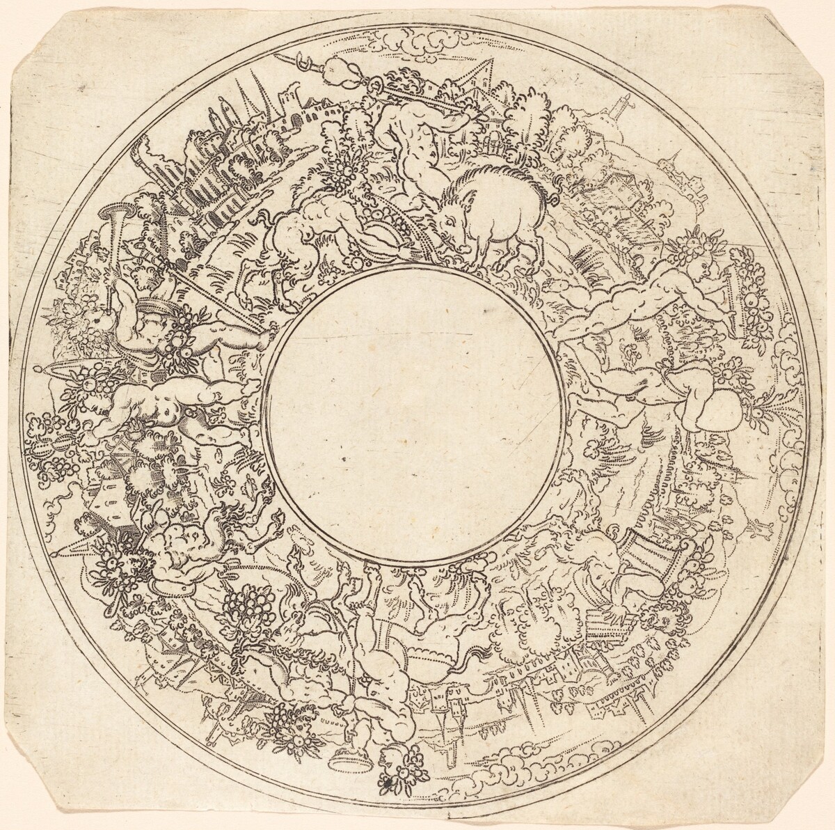 Triumphal Procession of Bacchus by Jonas Silbert (formerly by Master IS.)