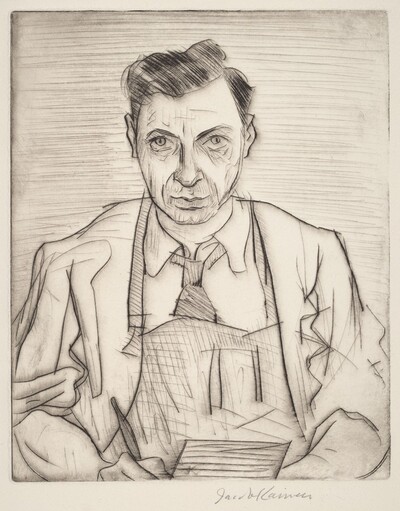 Self-Portrait with Drypoint Needle