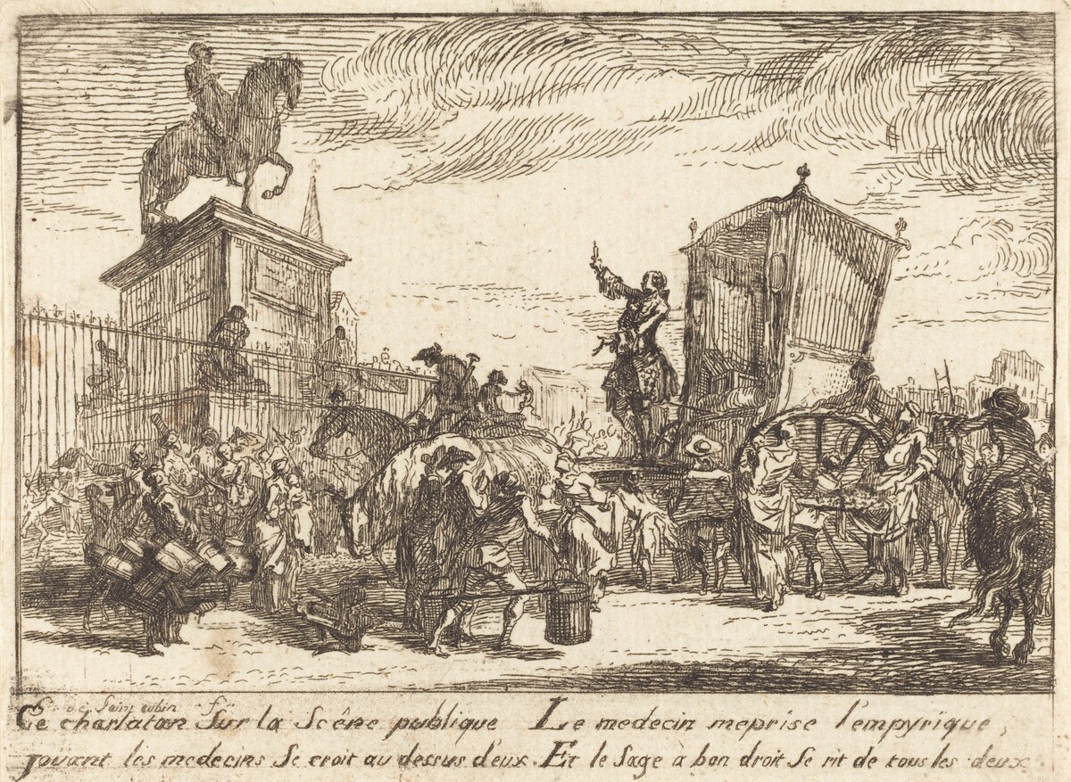 The Charlatan (Le charlatan) by Gabriel Jacques de Saint-Aubin
