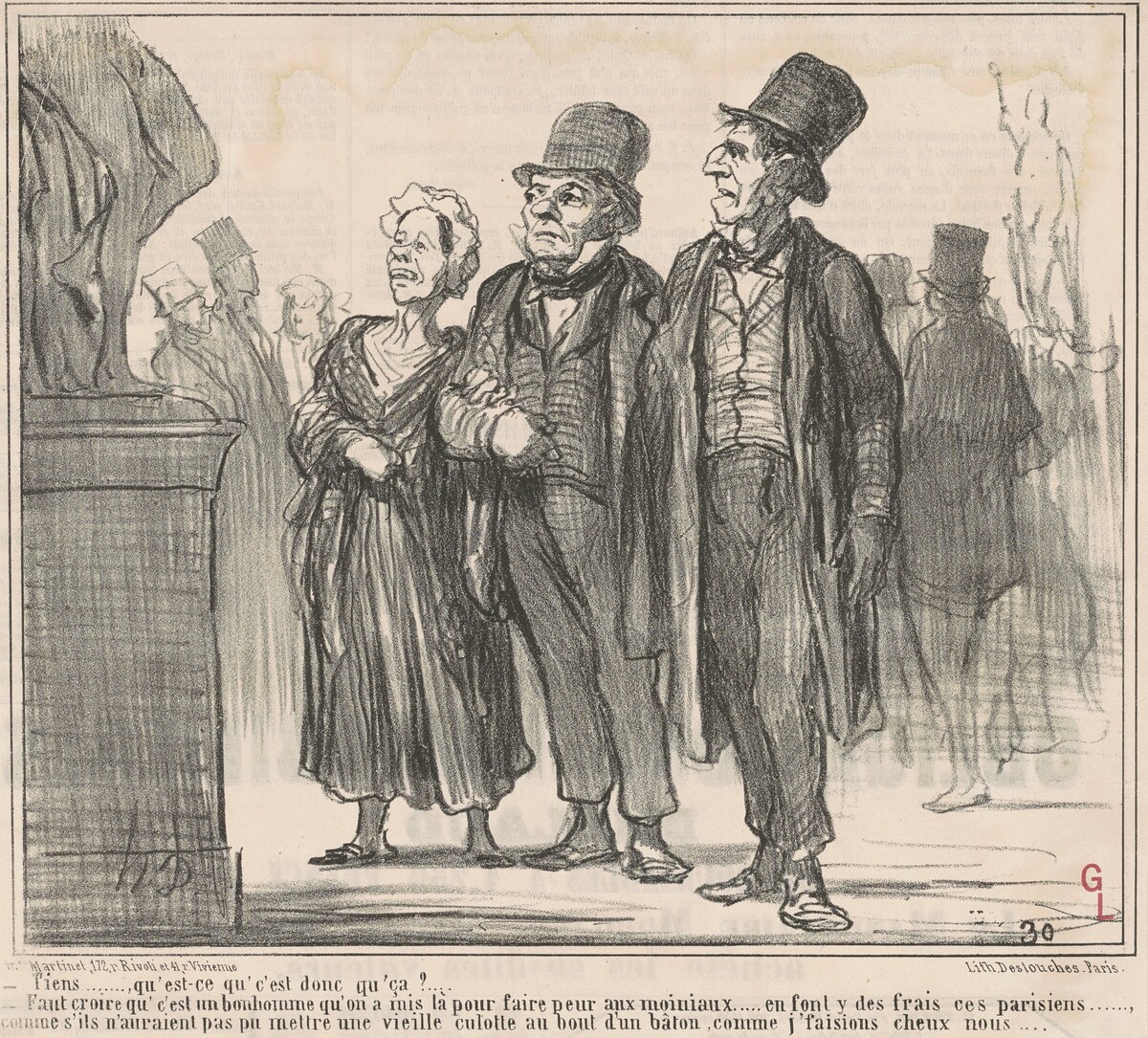 Tiens ... qu'est-ce qu'c'est donc qu'ça? ... by Honoré Daumier