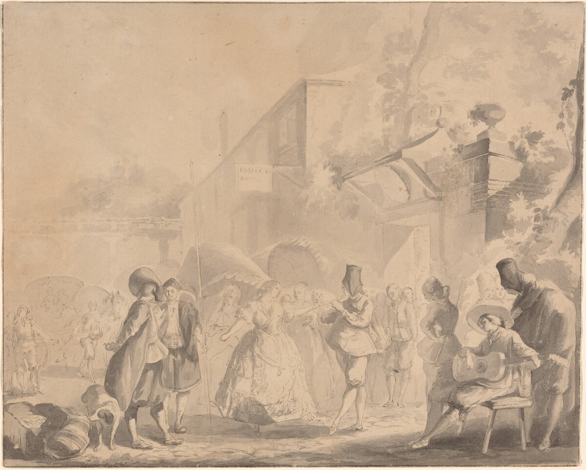 Dance in a Village Square by Luis Paret y Alcázar