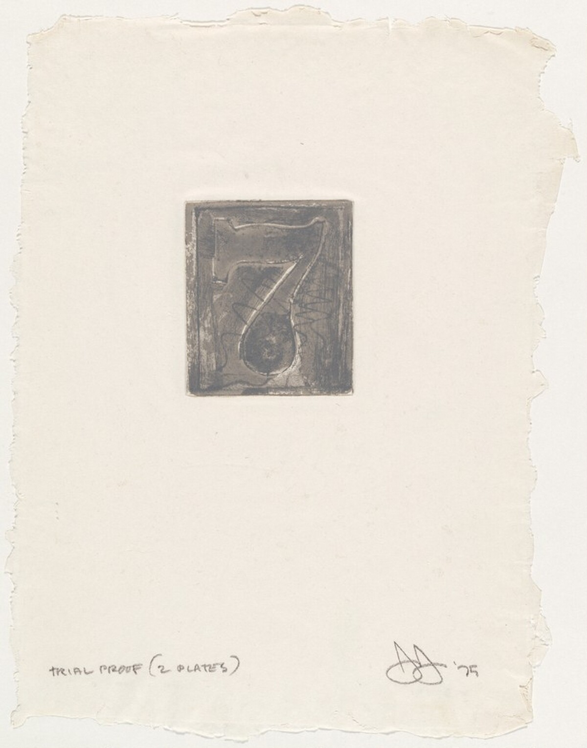 7 [trial proof, 2 plates] by Jasper Johns