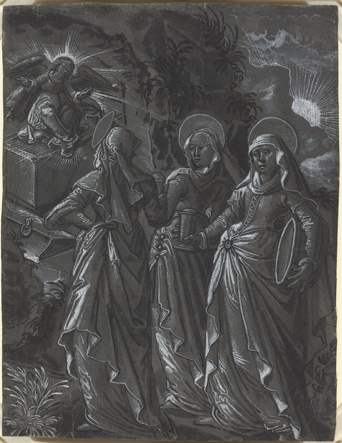 The Three Women at the Tomb [recto] by German 16th Century