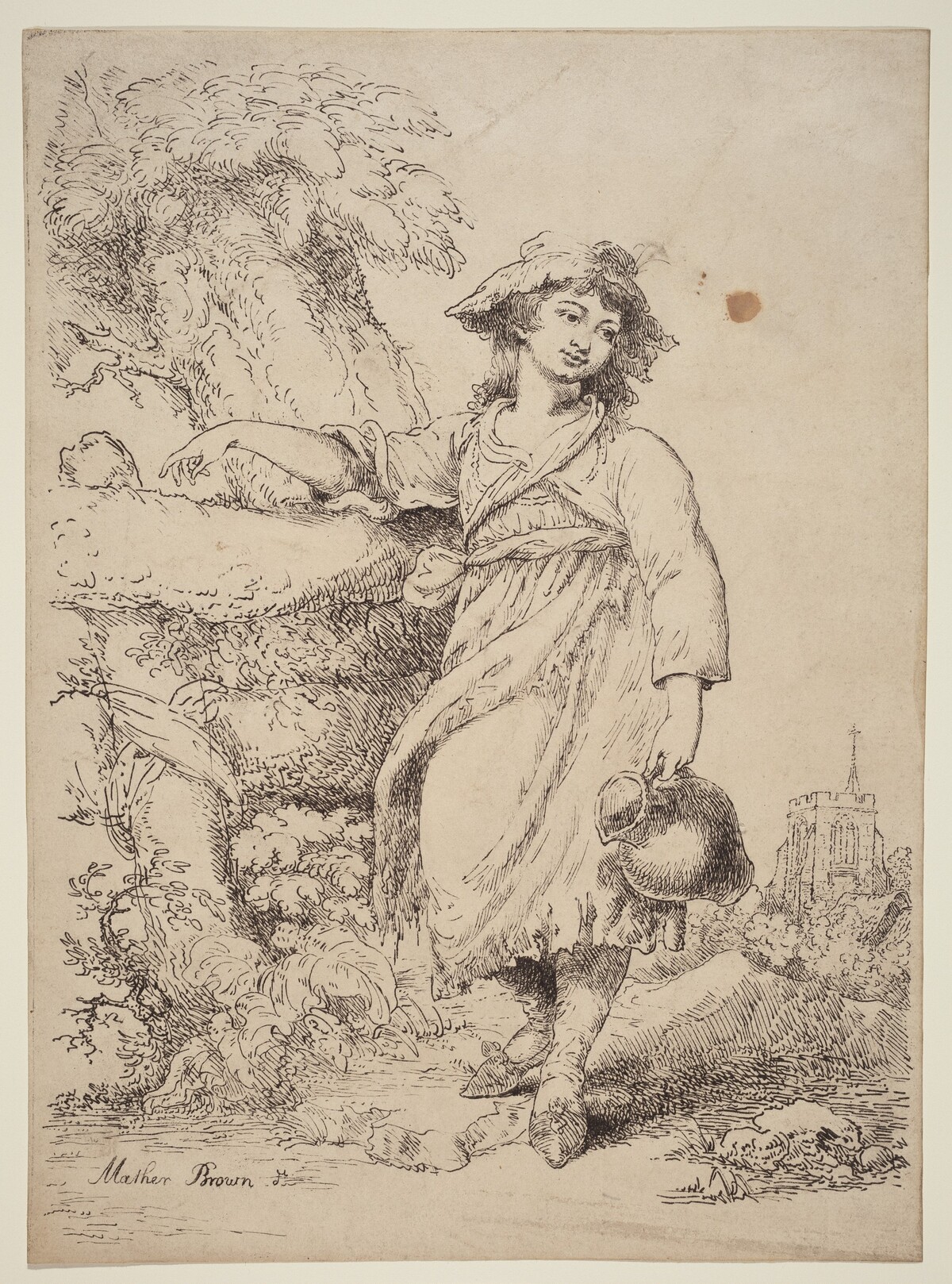 Girl with a Pitcher by Mather Brown