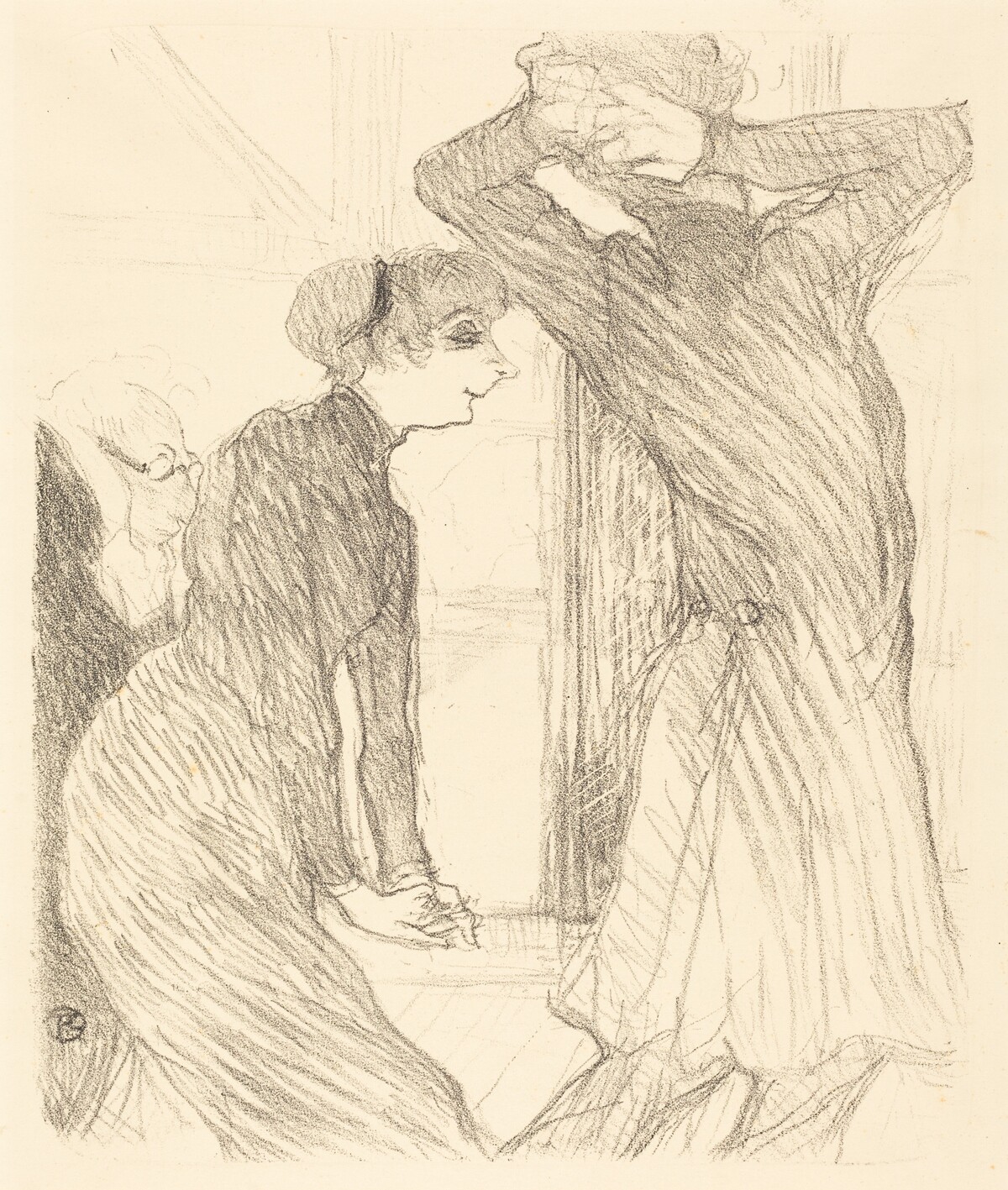 Lugne Poe and Baldy in "Au-dessus des forces humaines" (Lugne Poe et Baldy dans "Au-desses des forces humaines") by Henri de Toulouse-Lautrec