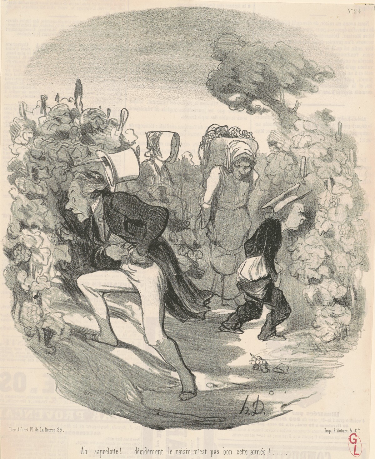 Ah! Saperlotte! ... Le raisin n'est pas bon cette année! ... by Honoré Daumier