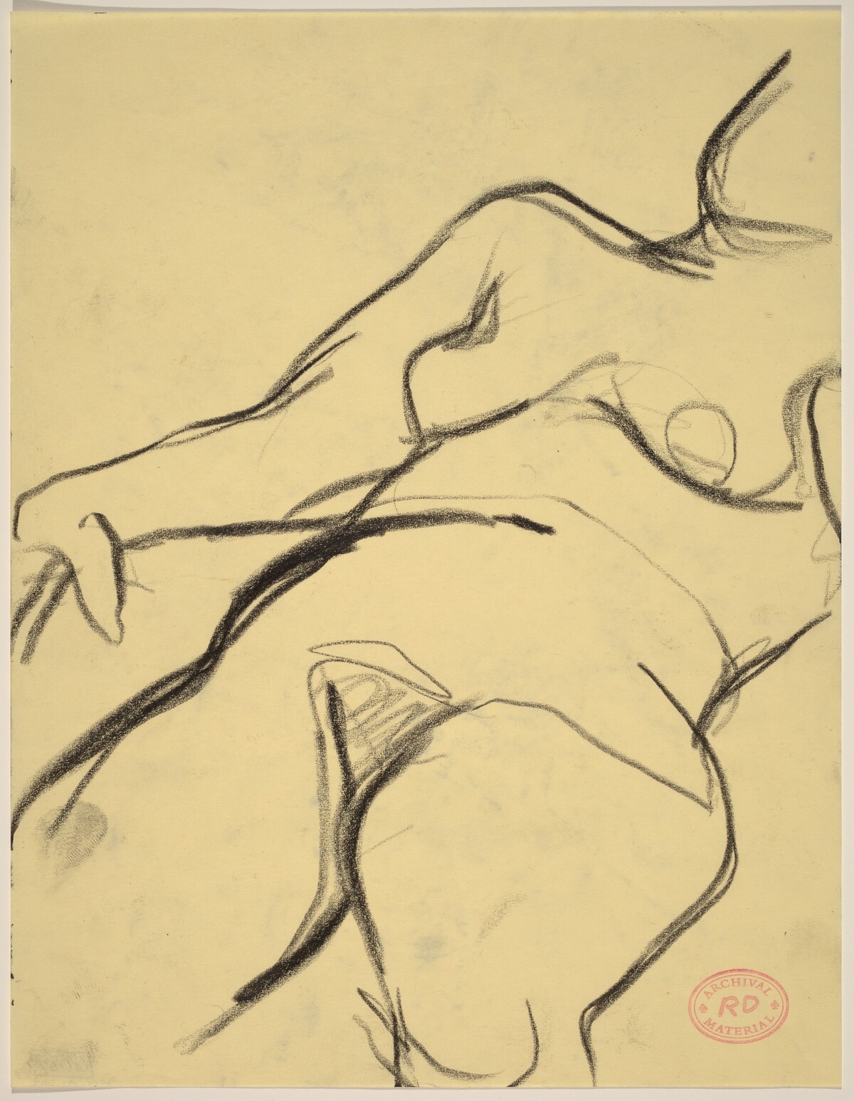 Untitled [torso of a reclining female nude] by Richard Diebenkorn