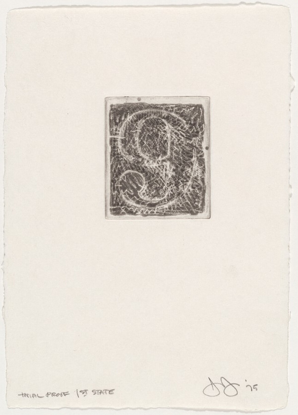 9 [trial proof of 1st state] by Jasper Johns