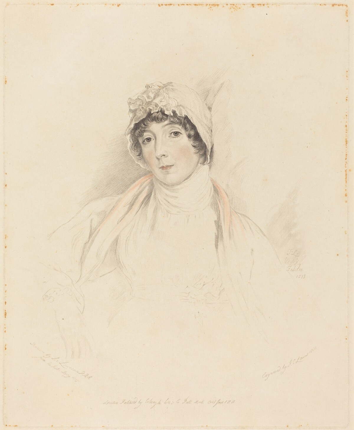 Lucy Lawrence by Frederick Christian Lewis I after Sir Thomas Lawrence