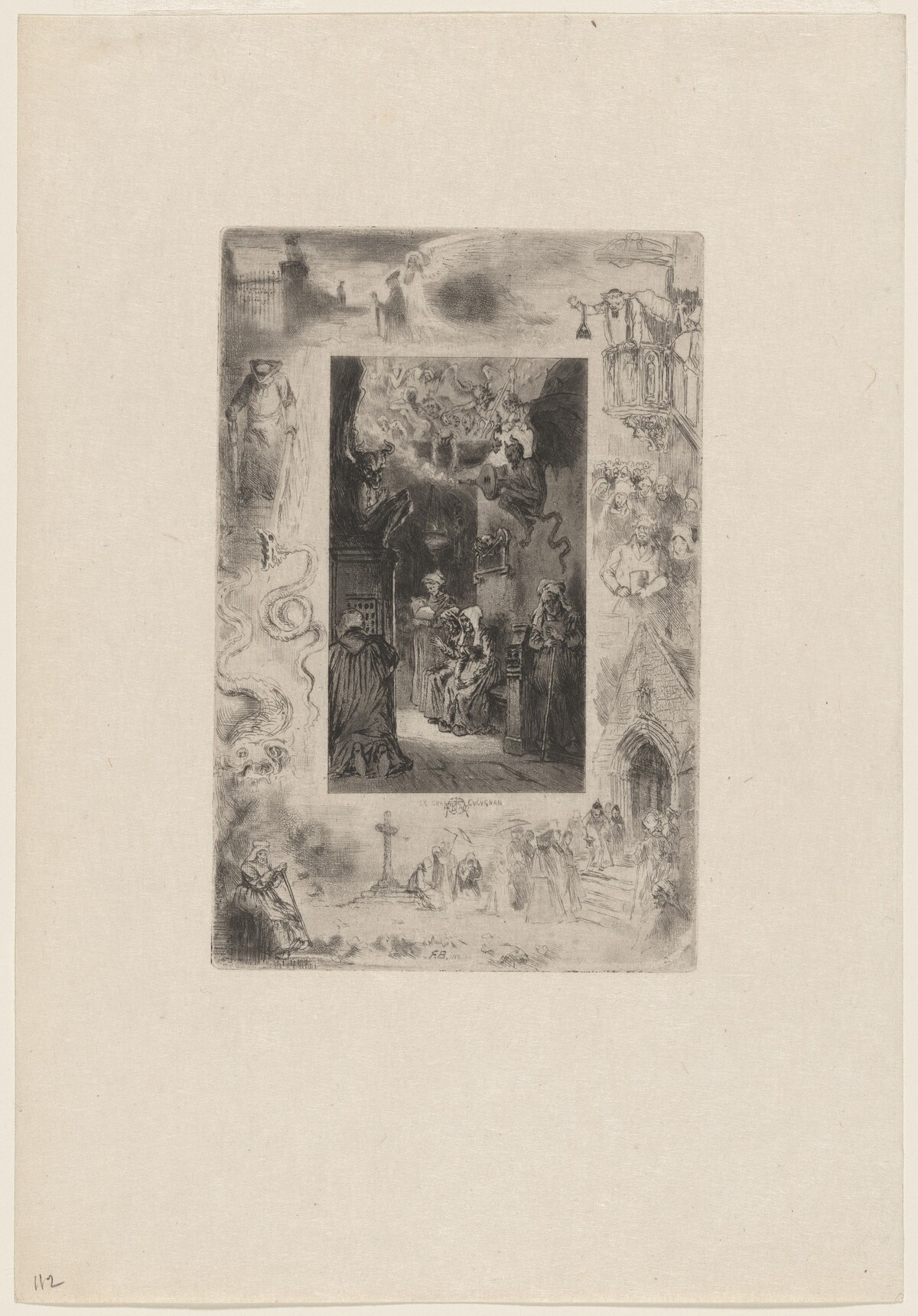 La Cure de Cucagnan by Félix-Hilaire Buhot