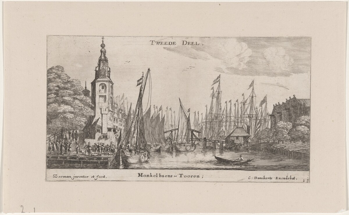 The Montalbans Tower in Amsterdam by Reinier Nooms, called Zeeman