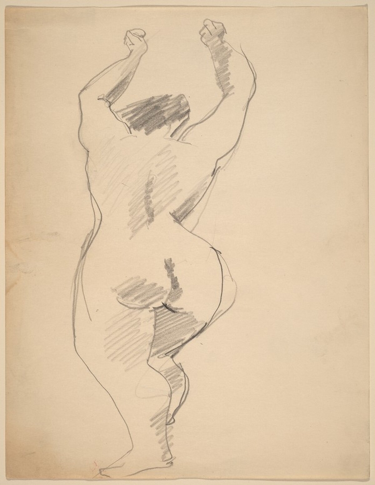 Rear View of Nude Figure by Mark Rothko