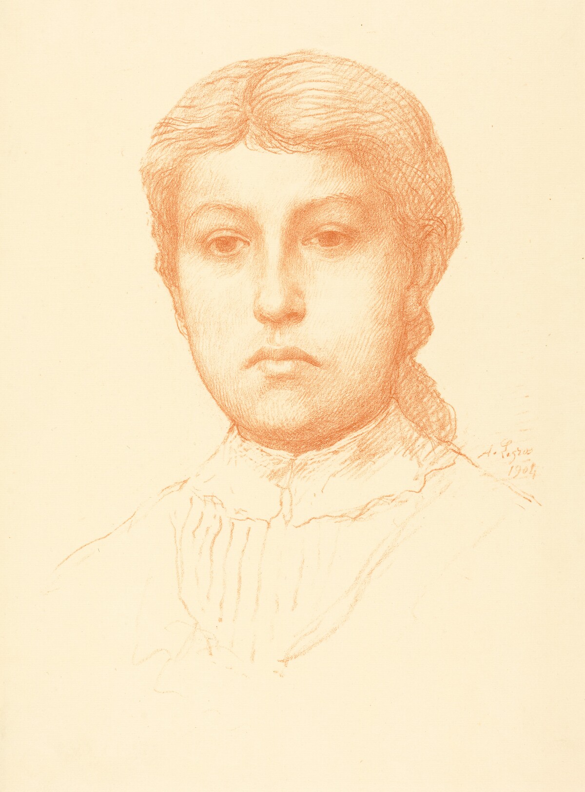 Head of a Young Girl (Tete de jeune fille) by Alphonse Legros
