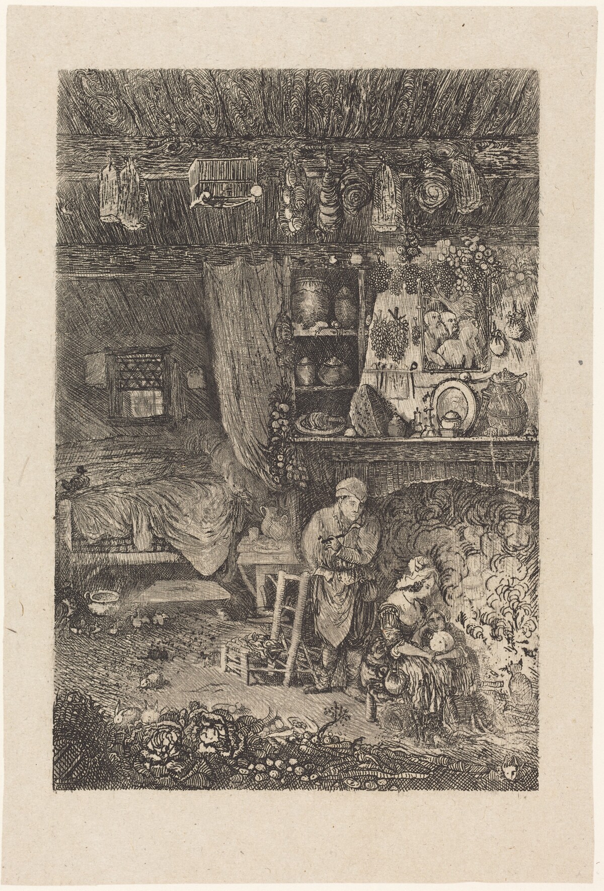 Flemish Interior by Rodolphe Bresdin