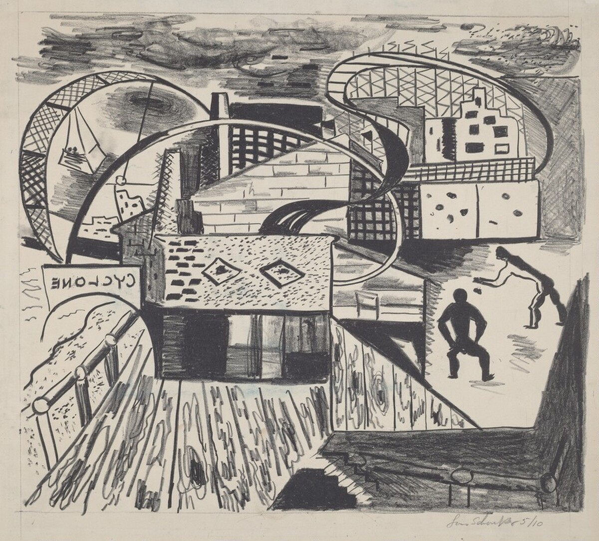 Handball Players by Louis Schanker