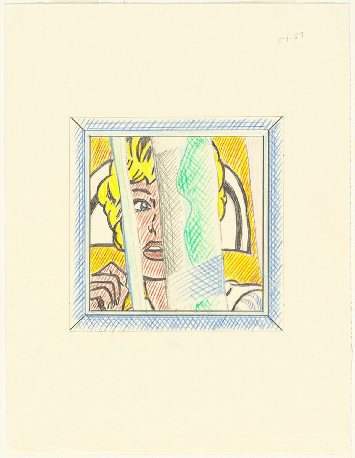 Study for "Reflections: Nurse" by Roy Lichtenstein