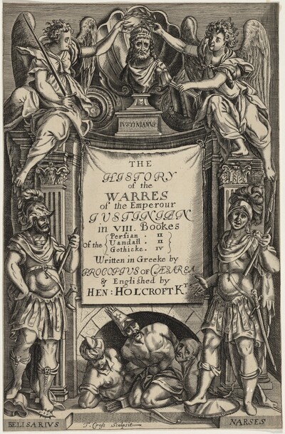 Title Page to History of the Warres of the Emperour Justinian