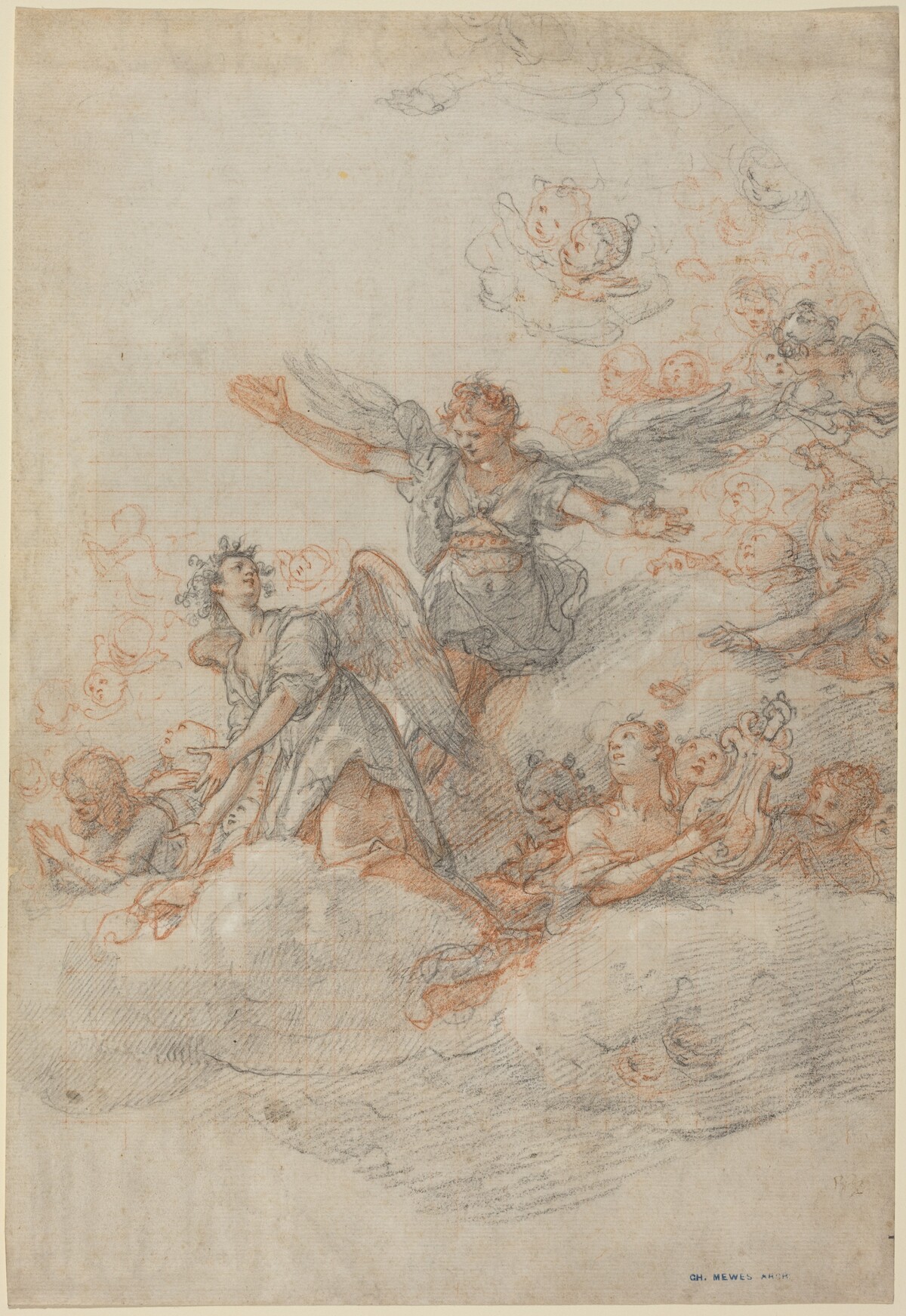 Angels and Putti in the Clouds by Federico Zuccaro
