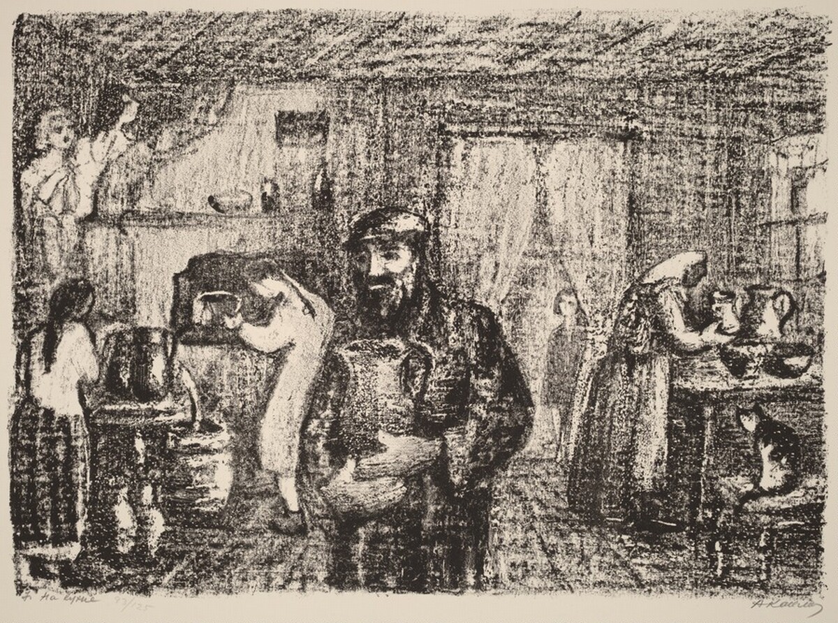 In the Kitchen by Anatoli Lvovich Kaplan