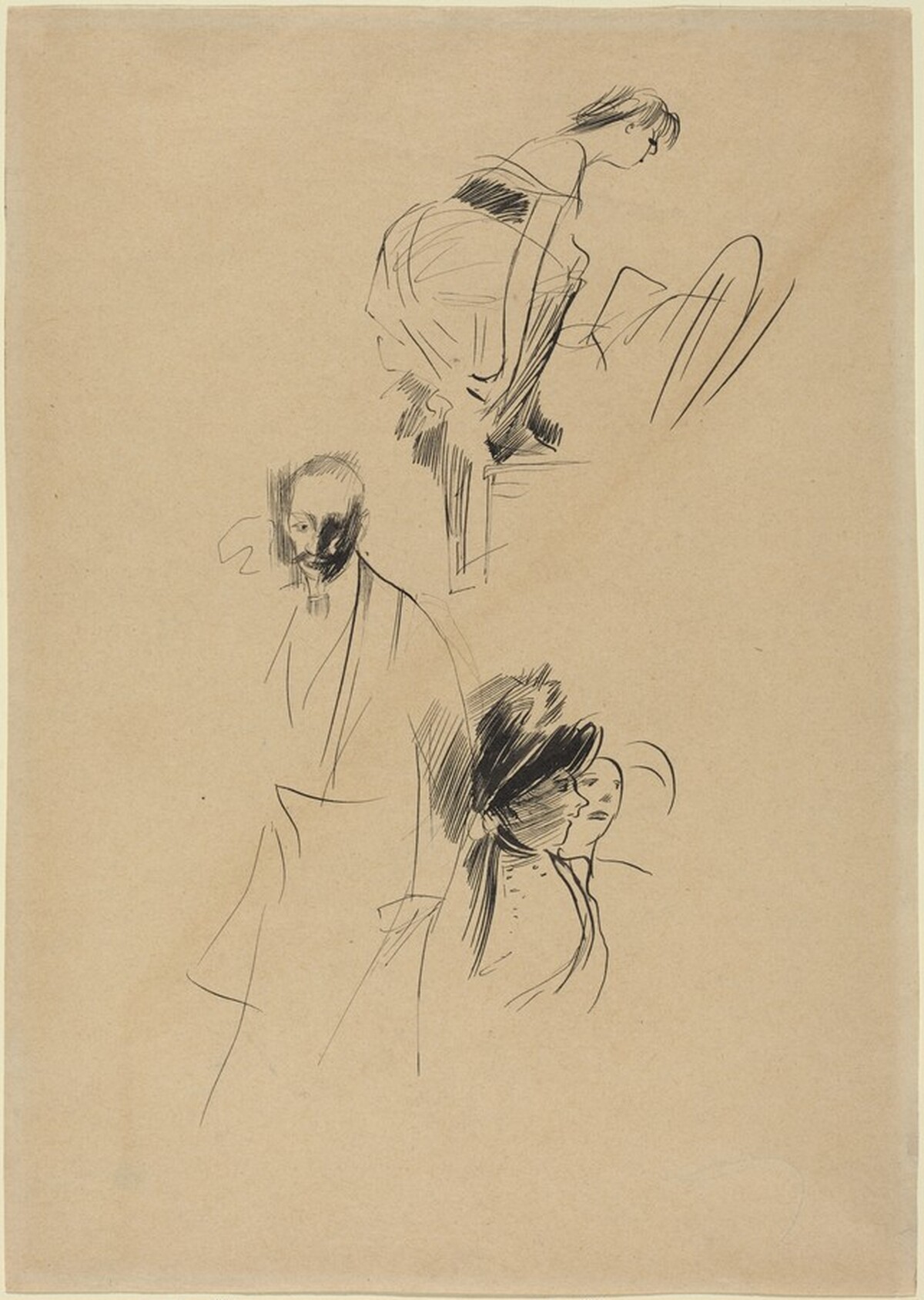 Two Sketches by Jean-Louis Forain