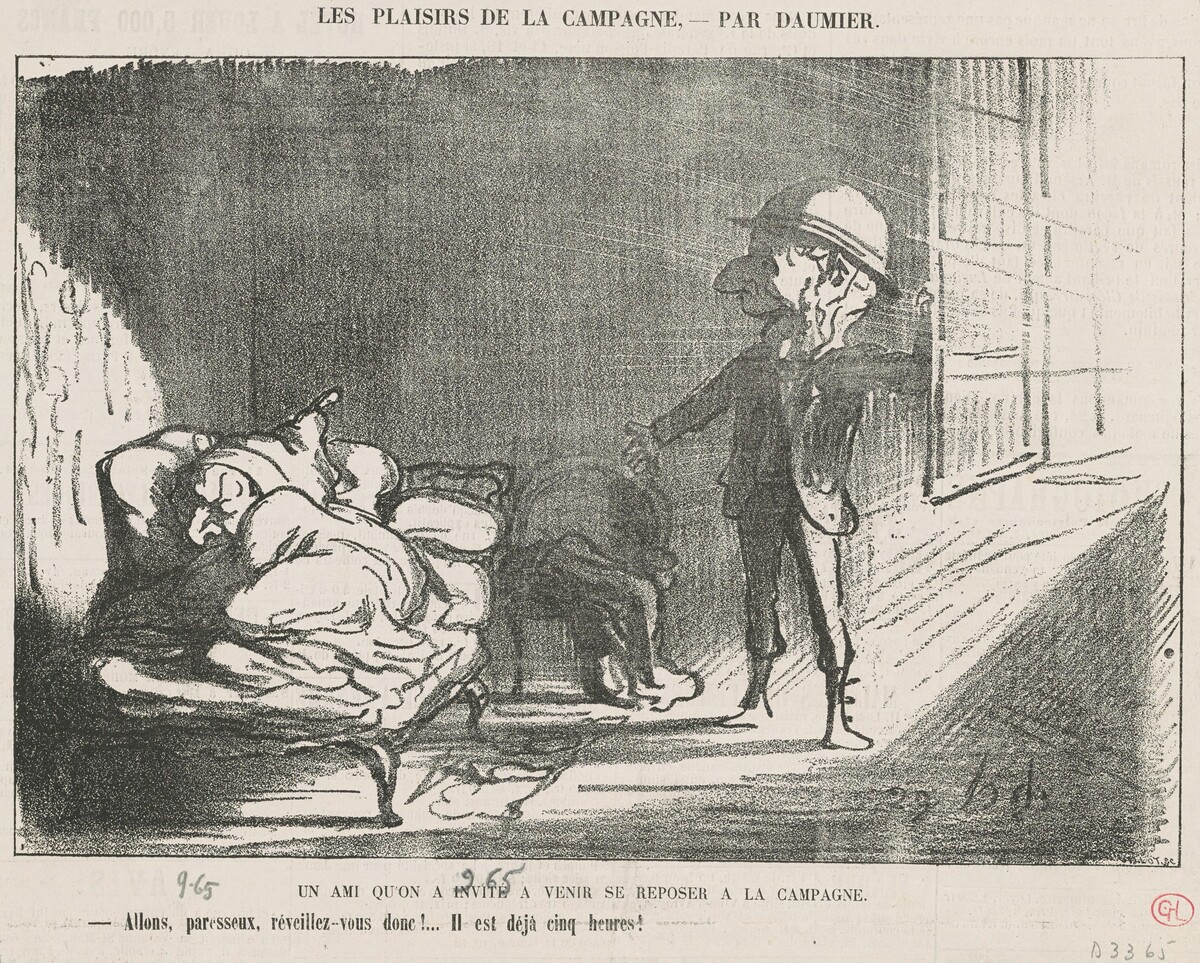 Un ami qu'on a invité ... by Honoré Daumier