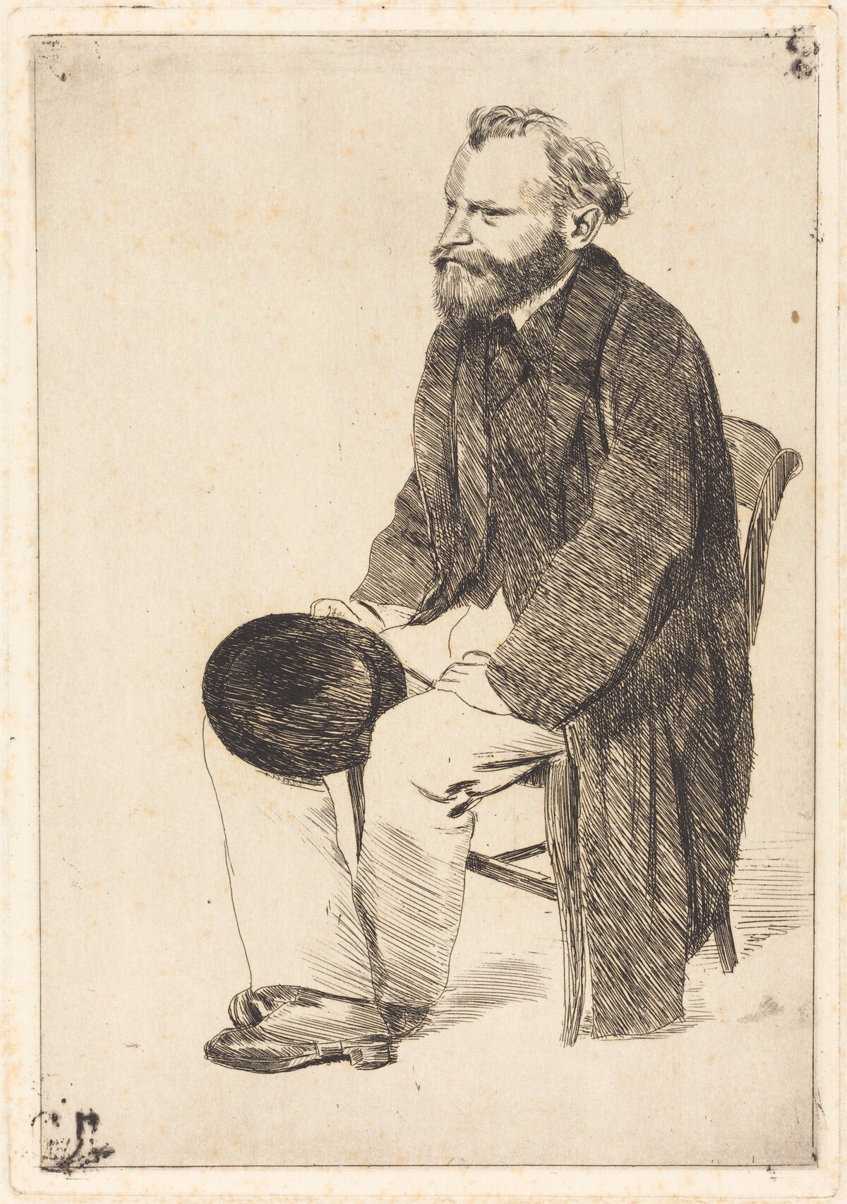 Manet Seated, Turned to the Left (Manet assis, tourné à gauche) by Edgar Degas