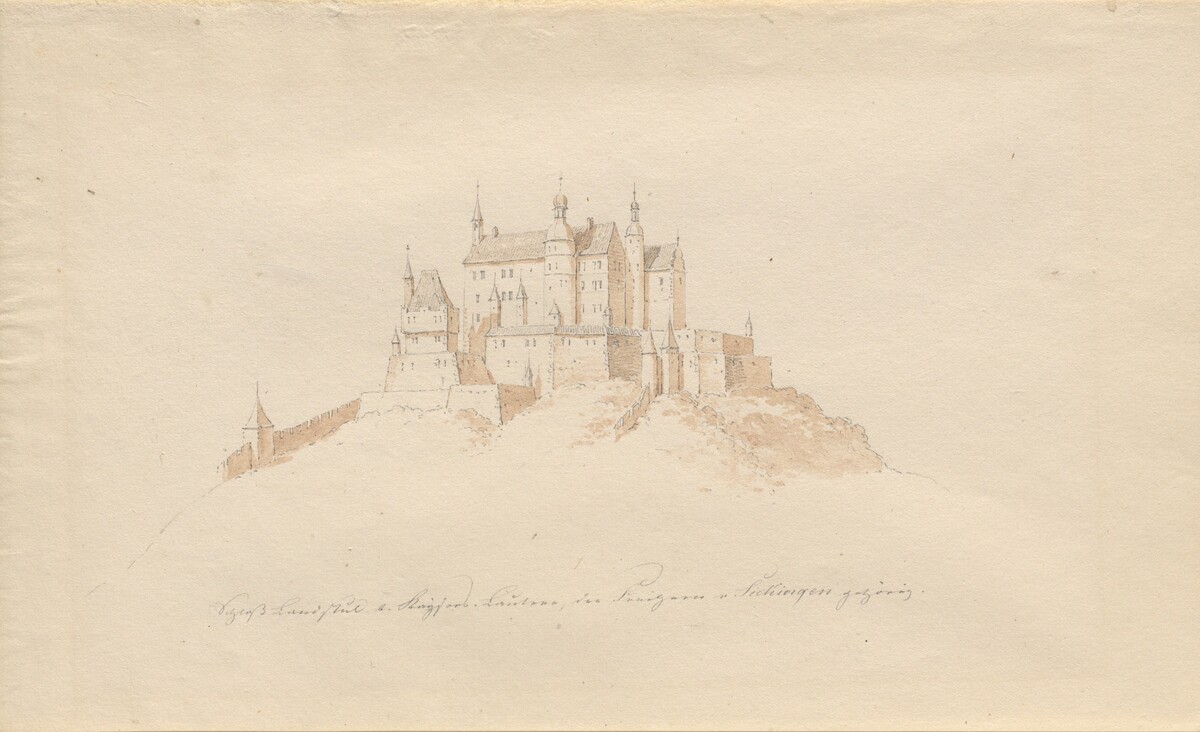 Schloss Landstuhl b. Kaisers, Lautern, den Prinzen v. Sickingen gehürig by Karl Julius von Leypold