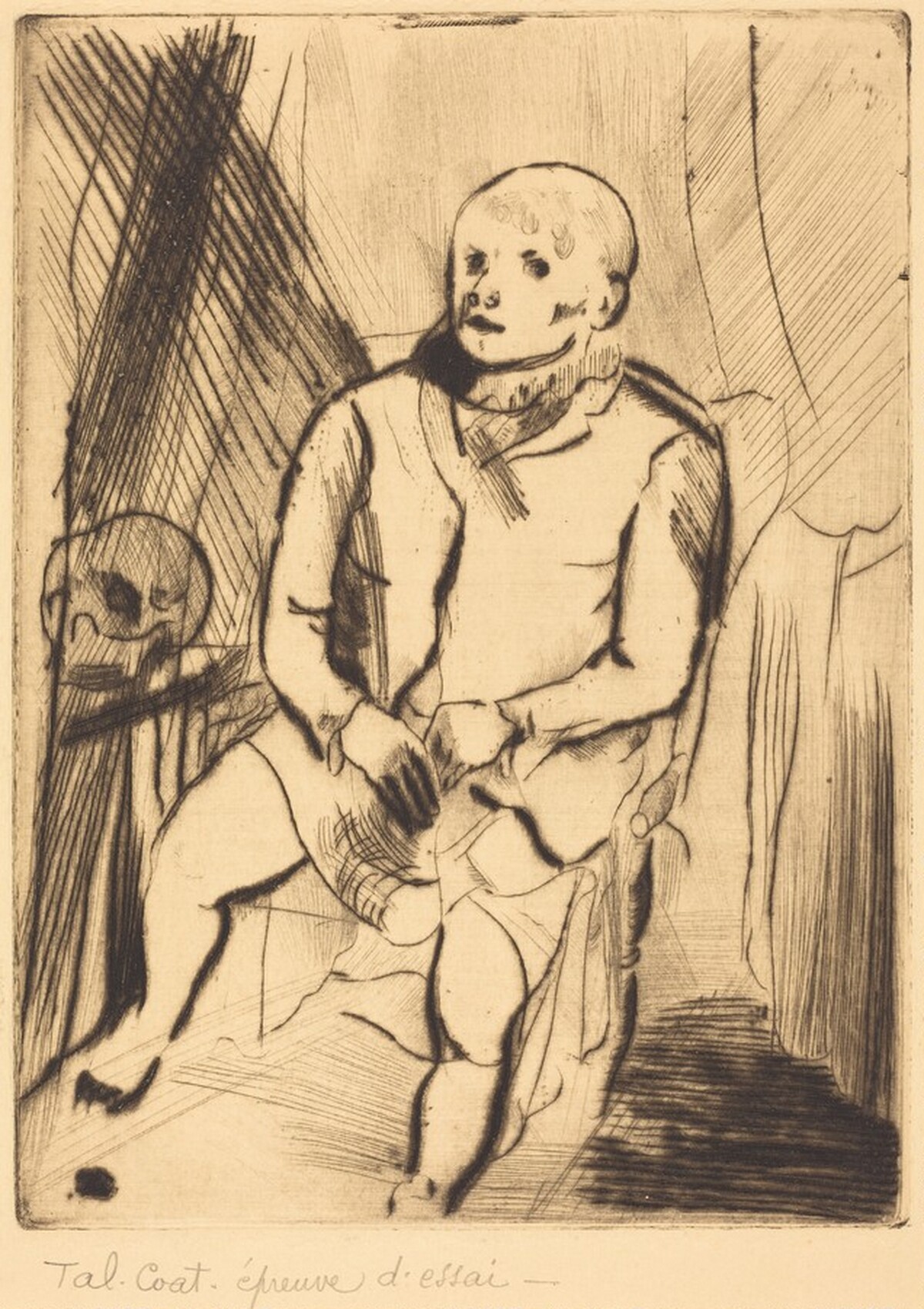 Seated Man by Pierre Tal-Coat