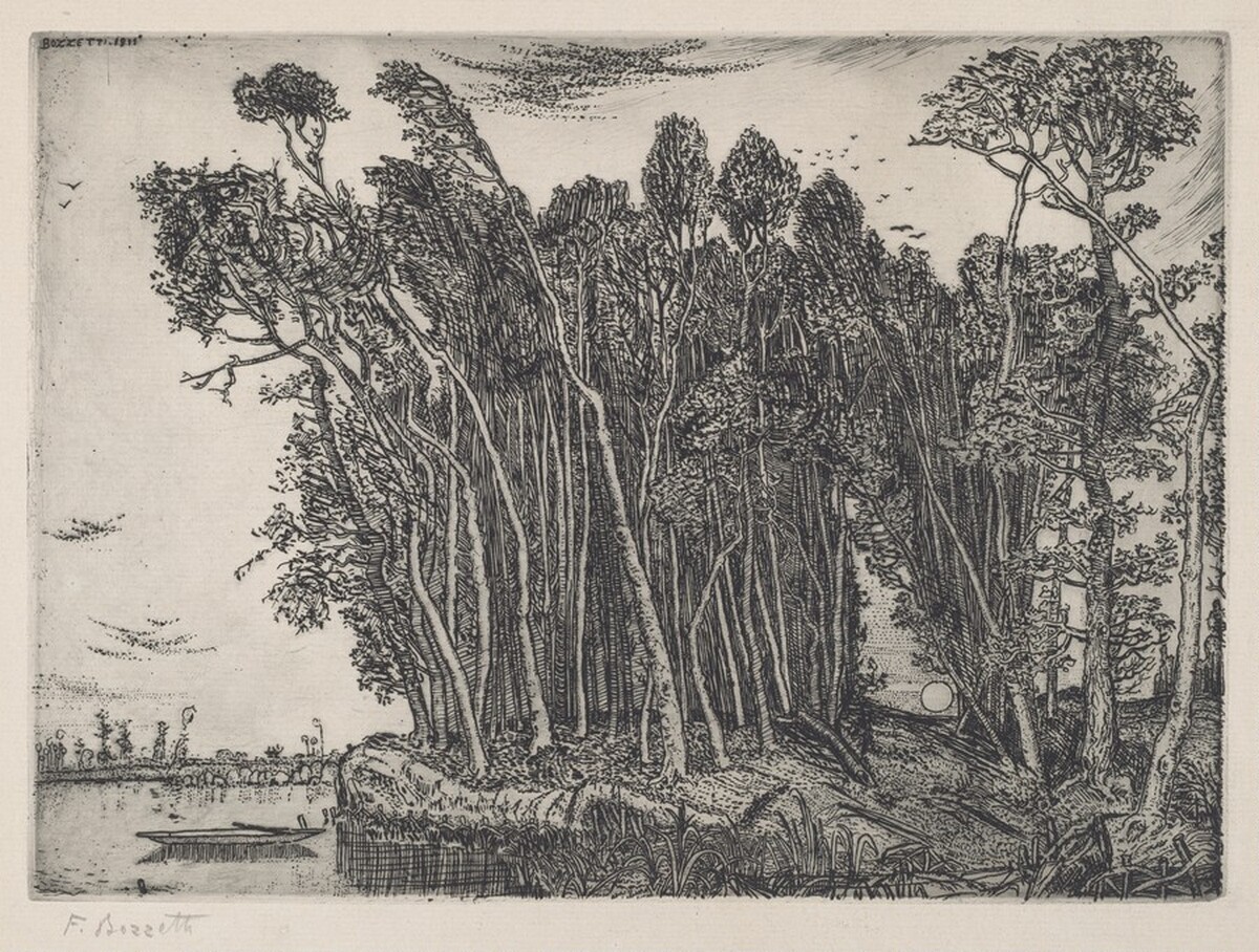 Woods on the Bank of a River (Il Bosco in riva al fiume) by Cino Bozzetti