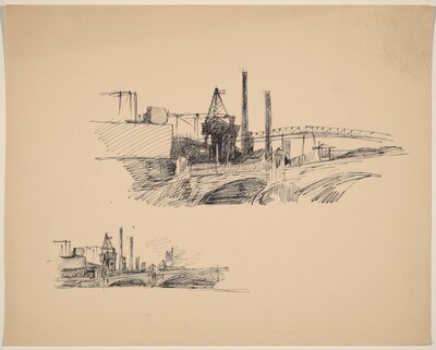 Factory and Bridge Sketches