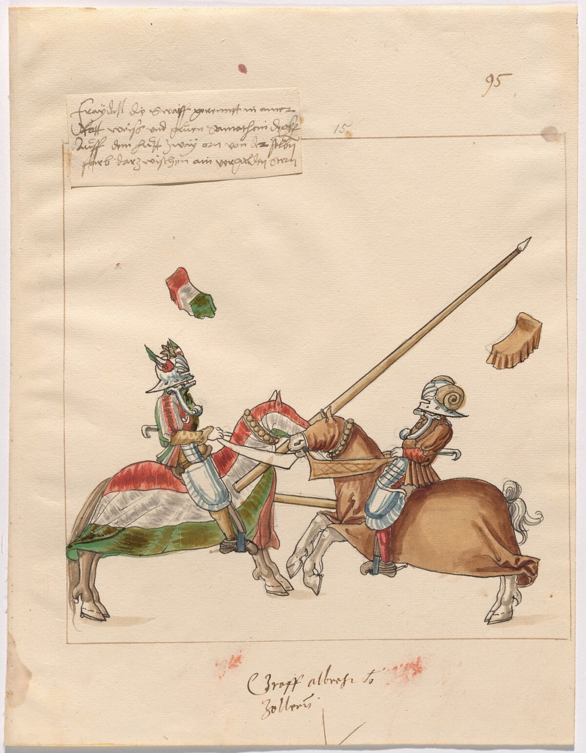 Mock Joust of War with Flying Shields and Without Bevors by German 16th Century