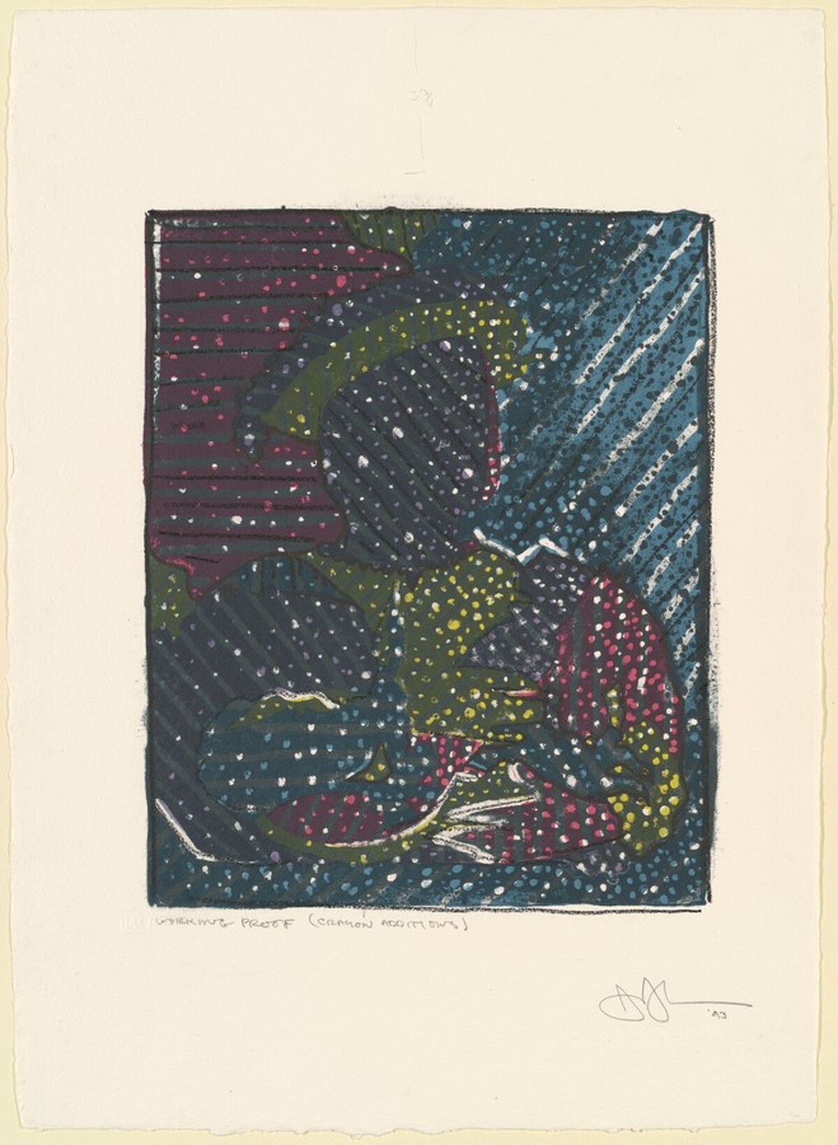 After Holbein [working proof] by Jasper Johns