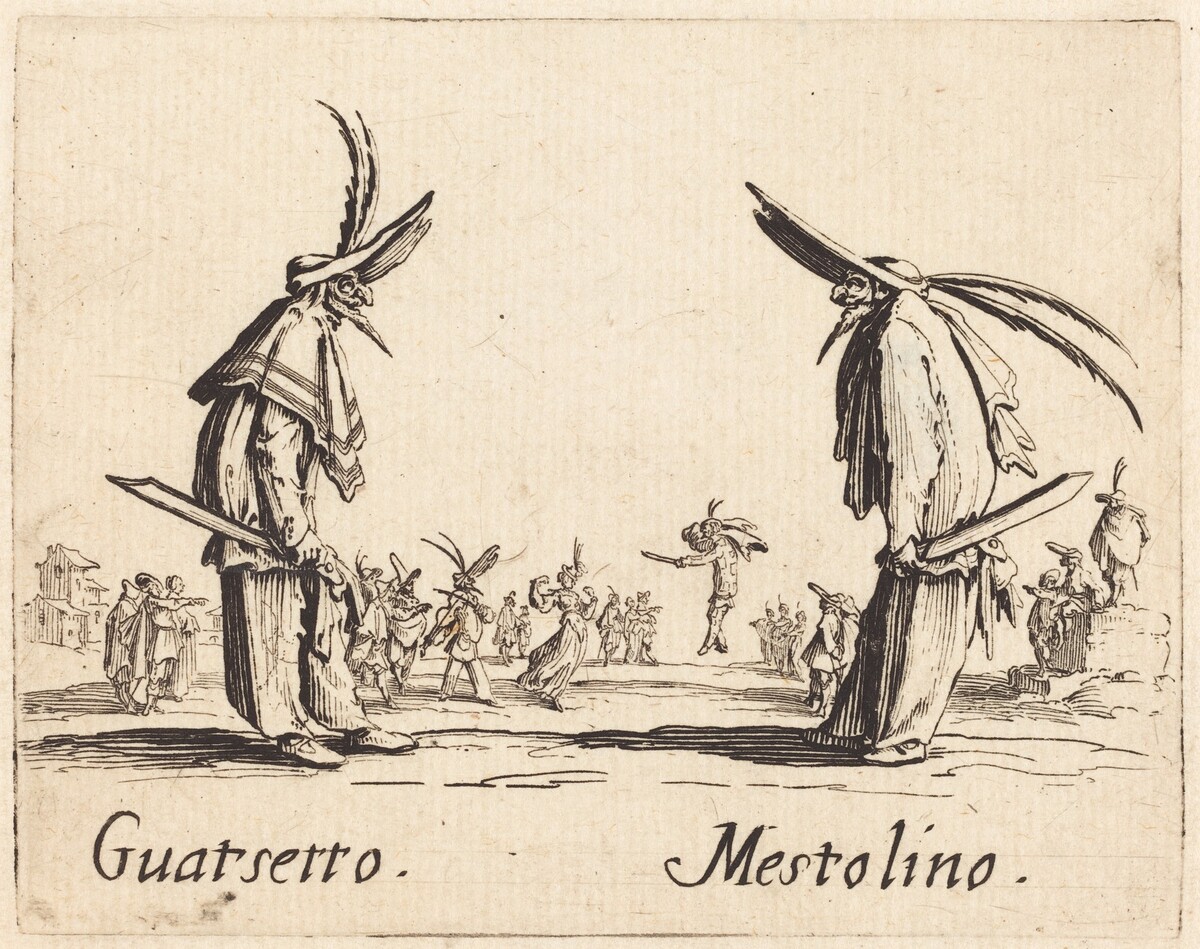 Guatsetto and Mestolino by Jacques Callot