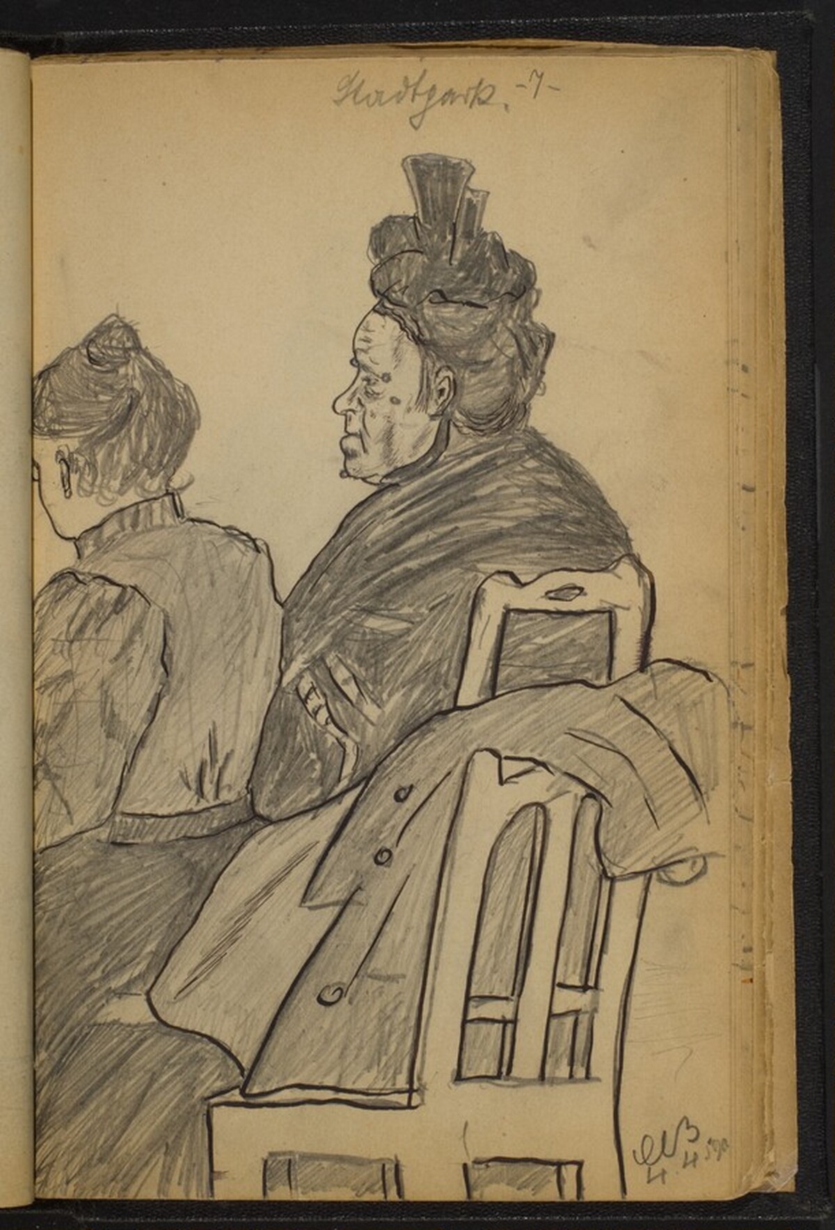 Two Seated Women Facing Left by Max Beckmann