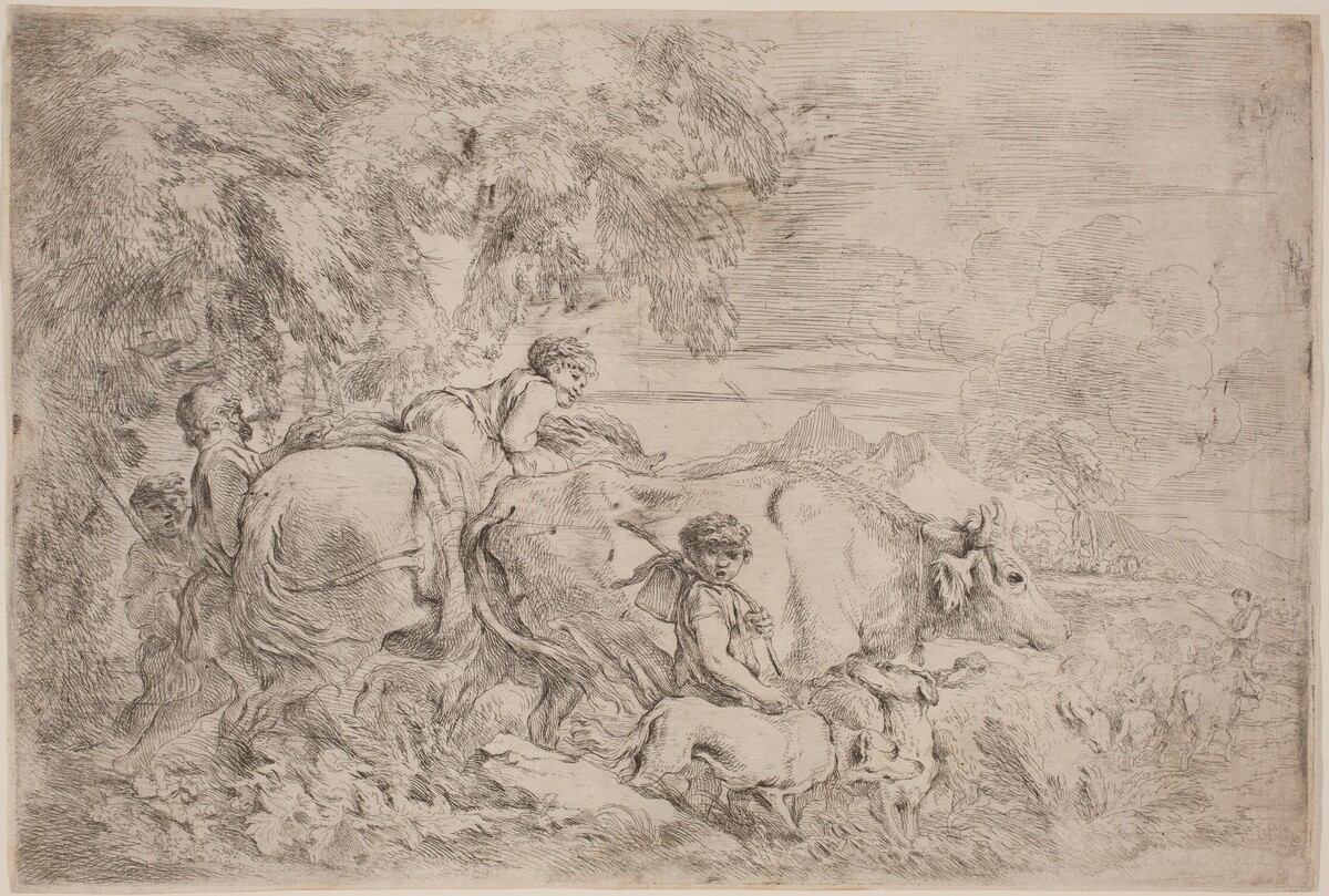 Shepherds Following Their Flock by Giovanni Benedetto Castiglione